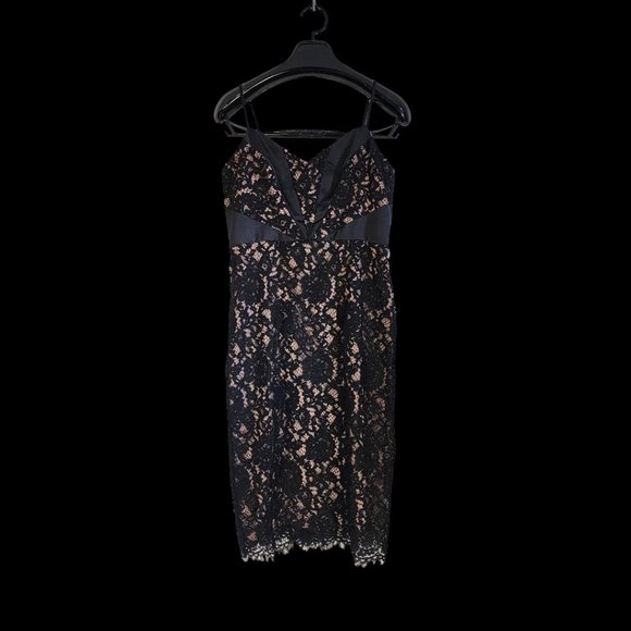 Parker Black Mia Sweetheart Lace Combo Dress - Picture 8 of 10